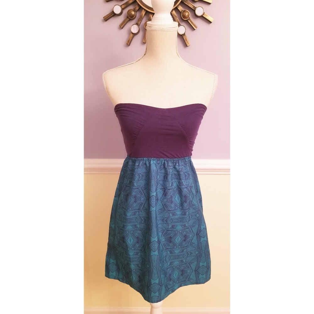 Roxy tribal print Strapless dress